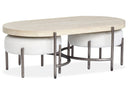 Jennings - Oval Cocktail Table With Two Ottomans - Edgecomb Gray And Weathered Antique Nickel by Unique Piece Furniture