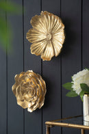 Rose Hanging Resin Wall Accents (Set of 2) - Gold by HouseOfZazla