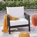 Outdoor Club Chair with Acacia Wood Frame by HouseOfZazla