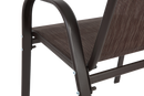 6 Piece Patio Chairs with High Backrest and Armrest - Brown by HouseOfZazla