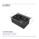 Stainless Steel Kitchen Sink, 27″x19″ Single Bowl, Overmount Handmade Sink by HouseOfZazla