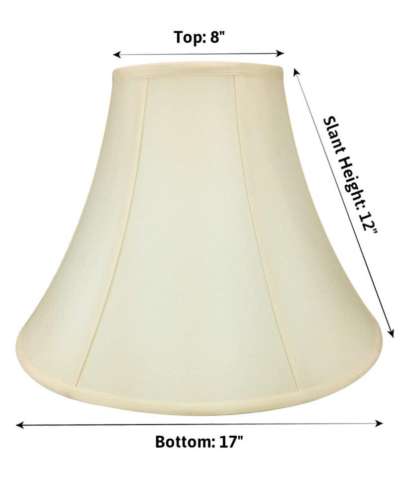 17"W x 12"H Egg Shell Shantung Bell Lamp Shade