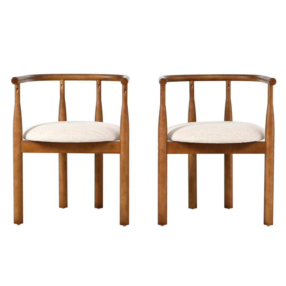 Modern Dining Chair Set of 2 with Solid Wood Legs, photo 6 of 10
