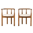 Modern Dining Chair Set of 2 with Solid Wood Legs by HouseOfZazla
