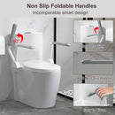 Upgraded Design Armrest, With Glossy Gw 007 1 Piece Toilet With Tornado Flush, Soft Close Seat, Dual Flush Map 1000G, Comfort Chair Seat - Gloss White by HouseOfZazla