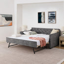 Daybed With Pop Up Trundle And USB Charging Armrest