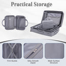 4-Piece PP Spinner Wheel Luggage Set with Cosmetic Case, Light Gray