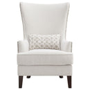 Lindstrom - Wingback Accent With Contoured Back - Ivory White
