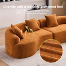 4 Seater Sofa With Fabric, 30D, 60 Hardness Full Sponge, 4 Pillow For Living Room, Home Furniture Sleeper Sectional Sofa For Apartment by Unique Piece Furniture