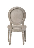 Faustine - Side Chair (Set of 2) - Tan Fabric & Salvaged Light Oak