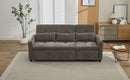 2-in-1 Sofa 82' Three-Seater with Sofa Bed and Reversible Recliner, Dark Grey Chenille