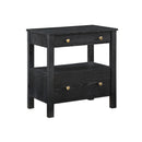 Danielle - 2 Drawer Nightstand - Black by HouseOfZazla