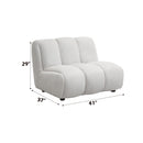Manilla Sectional Sofa With Chair - Ivory White by HouseOfZazla