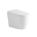 Tankless Smart Toilet With Bidet Built In, 1 Piece Bidet Toilet Seat, Auto Flush, Auto Open / Close, Heated Seat, Warm Water And Dry, Adjustable Temp, Remote Control Side Know - White by HouseOfZazla