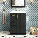 Bathroom Vanity With Under Mount Sink, 2 Drawers And Soft Closing Door by HouseOfZazla