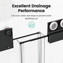 Semi Frameless Double Sliding Shower Door with Tempered Glass by HouseOfZazla