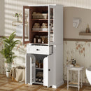 Bathroom Storage Cabinet, Adjustable Shelves & Drawer, Freestanding Tower by Unique Piece Furniture