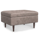 Shay - Large Square Coffee Table Storage Ottoman Mid-Century Style by Unique Piece Furniture