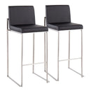 Fuji - Contemporary And Modern Elegance High Back Barstool by HouseOfZazla