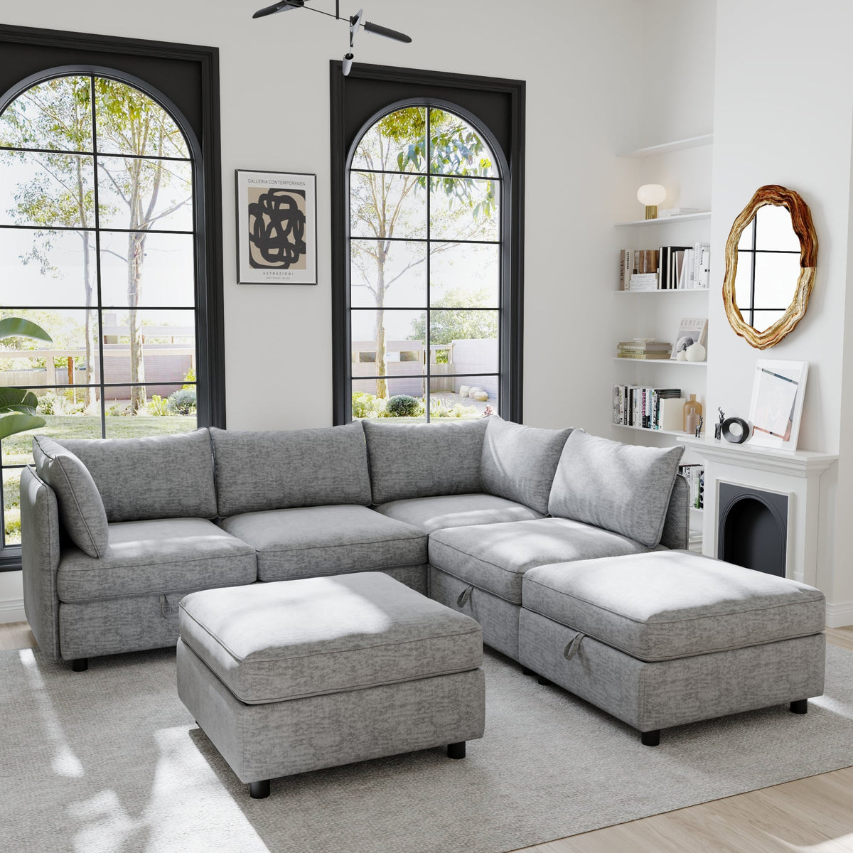 Modular Sectional Sofa, Convertible Sofa Seat With Storage, photo 3 of 10