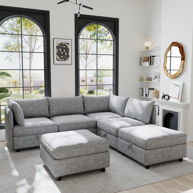 Modular Sectional Sofa, Convertible Sofa Seat With Storage, photo 3 of 10