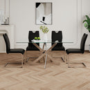 Modern Dining Chairs With Padded Seat And Metal Legs by HouseOfZazla