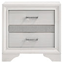 Transitional 2 Drawer Nightstand With Hidden Jewelry Tray