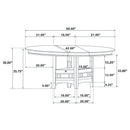 Danford - 5 Piece Counter Height Dining Set With Upholstered Stools - Espresso