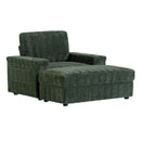 Oversized Chaise Lounge Indoor Rabbit Fur Sofa Bed With Storage Ottoman And Armrests Cup Holders With Deep Seat by HouseOfZazla