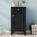Bathroom Vanity With Sink, Soft-Closing Door, Adjustable Shelf