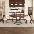 Round Extendable Dining Table Set With Chairs