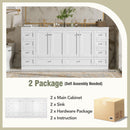 Shaker Free Standing Bathroom Vanity Cabinet & Sink, Soft Close Drawers, Soft Close Doors by HouseOfZazla