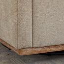 30.5"W Square Upholstered Swivel Accent Chair - Taupe