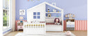 House Bed With Sofa, Kids Platform Bed With 2 Drawers And Storage Shelf by HouseOfZazla