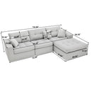 Corner Chaise L-Shaped Sectional Sofa Bed