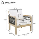 4-Piece Acacia Wood Outdoor Patio Furniture Set by HouseOfZazla