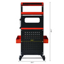 4 Level Multi Purpose Trolley For Diagnostics - Black / Red by HouseOfZazla