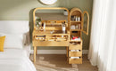 48" Fluted Makeup Vanity Desk with Large 32" Mirror