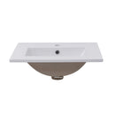 Modern Small Bathroom Vanity Cabinet With Ceramic Basin, Ample Storage, 1 Soft Close Door by HouseOfZazla