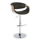Symphony - Mid Century Modern Adjustable Barstool With Swivel & Rounded T Footrest (Set of 2) by HouseOfZazla