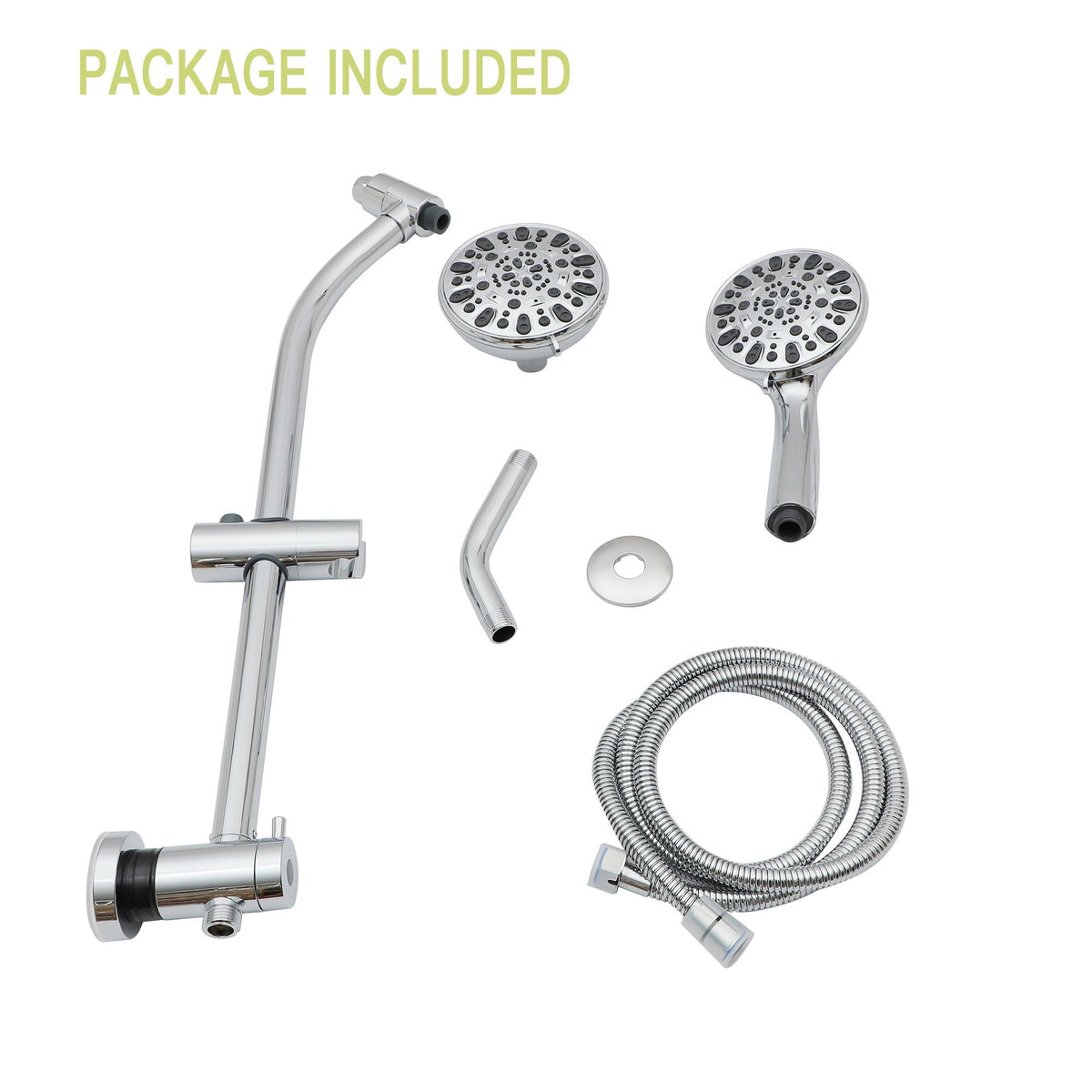 Multi Function Dual Shower Head Shower System With 4.7" Rain Showerhead, 7 Function Hand Shower, Adjustable Slide Bar, photo 19 of 25