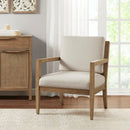 Tage - Upholstered Accent Armchair With Slatted Back Design - Ivory by Unique Piece Furniture