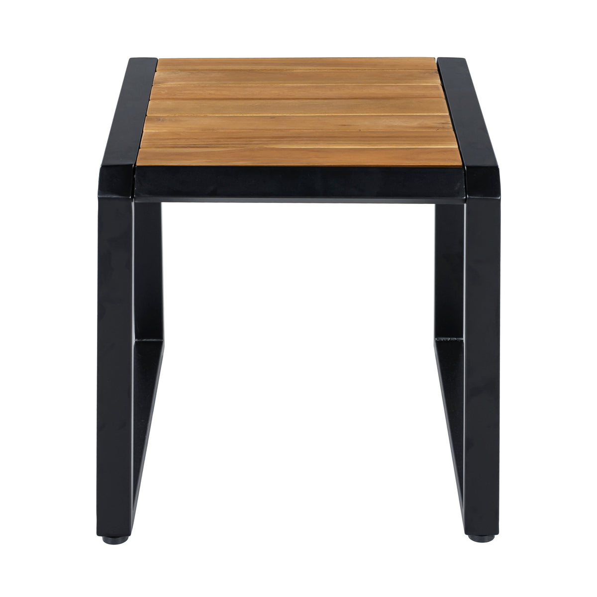 Outdoor Side Table with Teak Wood Top, photo 7 of 9