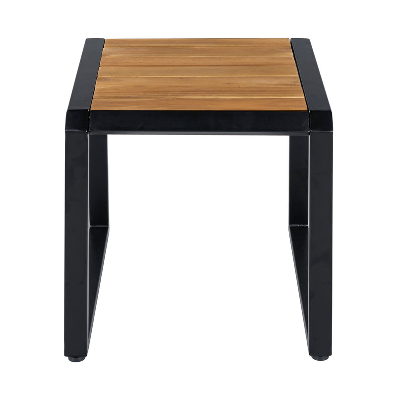 Outdoor Side Table with Teak Wood Top, photo 7 of 9