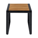 Outdoor Side Table with Teak Wood Top