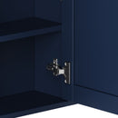 Bathroom Wall Storage Cabinet With Mirror And Adjustable Shelf, 6 Open Shelves