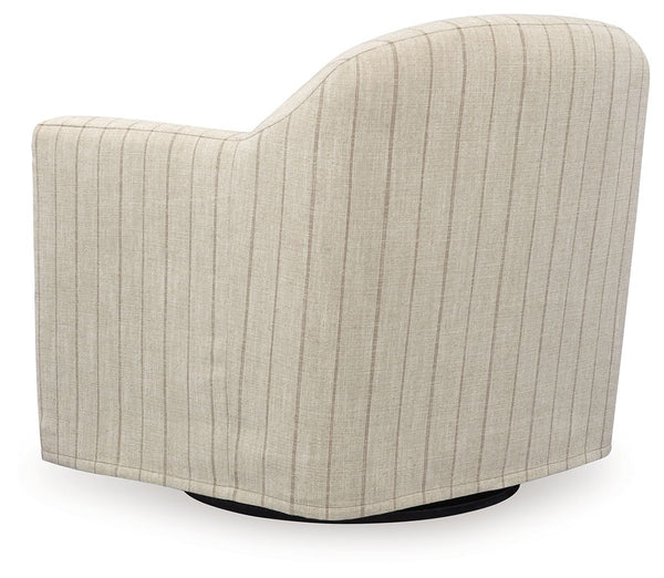 Valwick - Swivel Accent Chair - Cream / Brown, photo 2 of 6