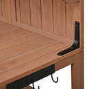 TOPMAX Potting Bench with Hutch, 50.2' Solid Fir Wood Garden Workstation by HouseOfZazla