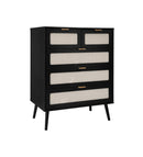 5 Drawer Cabinet, Accent Storage Cabinet, Suitable for Living Room, Bedroom, Dining Room, Study