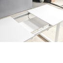 Square Extendable Dining Table With Metal Leg, Modern Space Saving Kitchen Table For Living Room by Unique Piece Furniture
